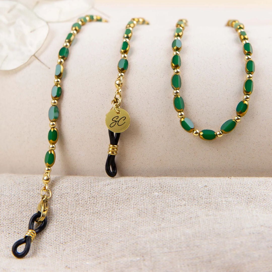 Sunglasses Chain | Sam Green Gold - Suzie Anderson Home