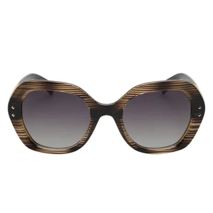 Polarised Sunglasses 3914F Kamilla Grey Stripe Green 1YR WARR