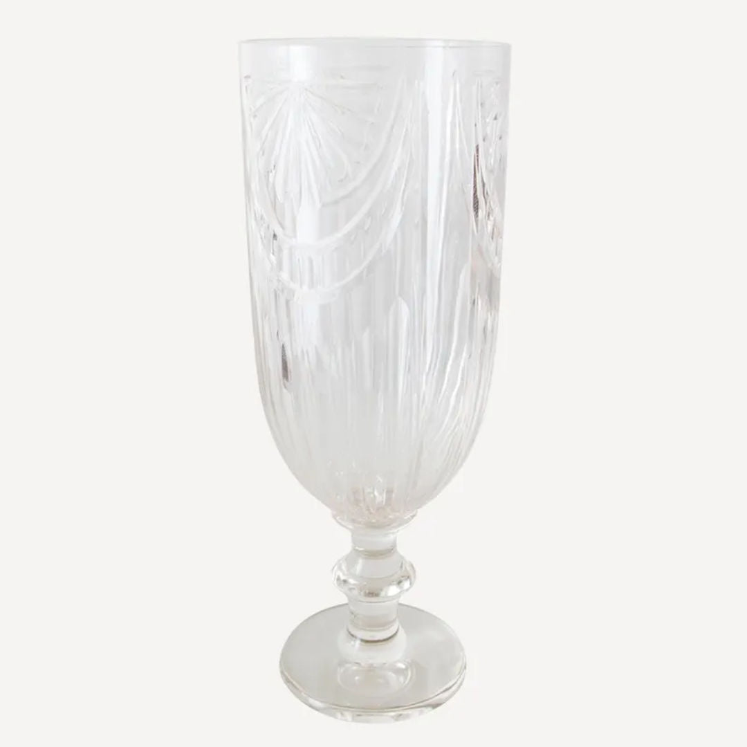 Sunrise Cut Glass Tall Hurricane Vase | 39.5cmH - Suzie Anderson Home