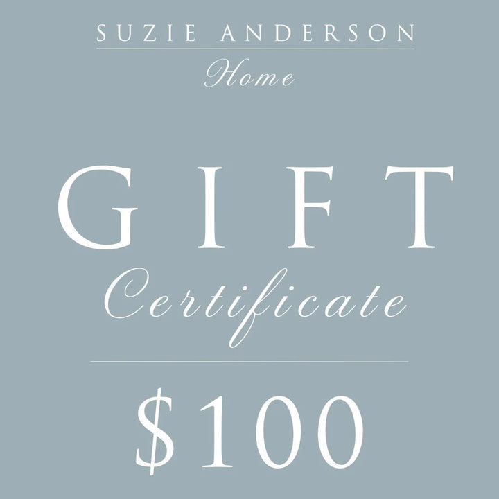 Suzie Anderson Home Digital Gift Card | FOR IN-STORE USE-Suzie Anderson Home