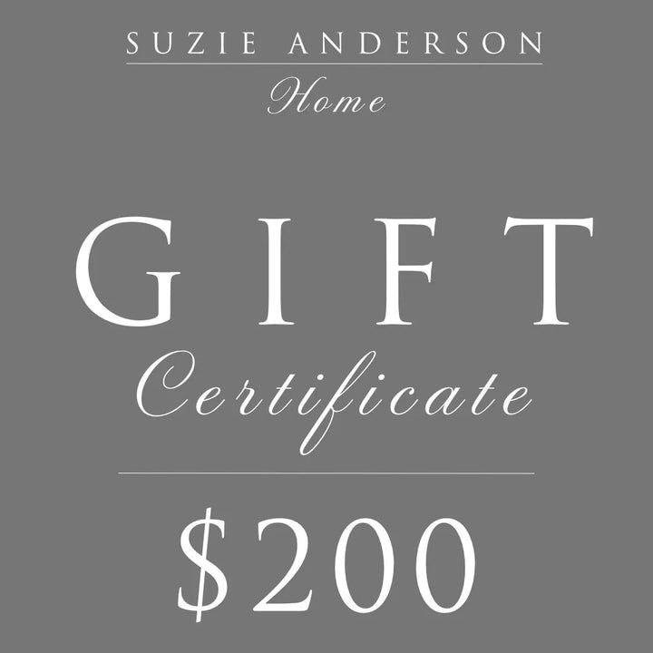 Suzie Anderson Home Digital Gift Card | FOR IN-STORE USE-Suzie Anderson Home