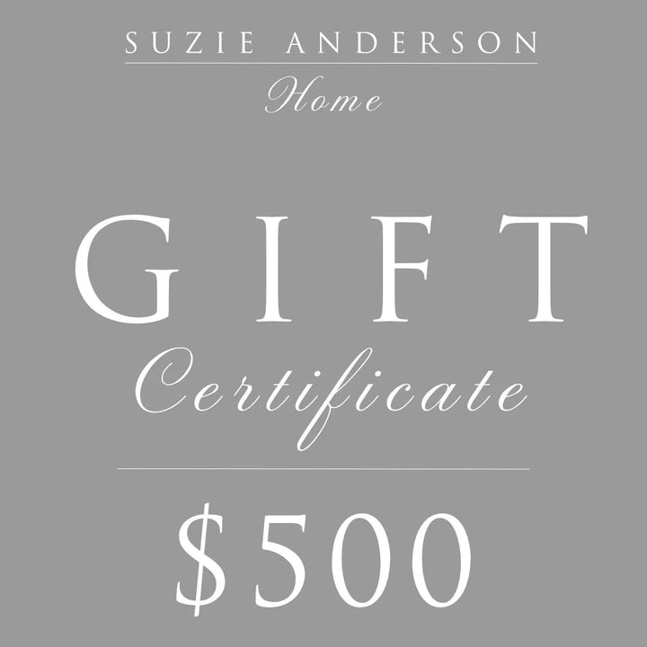 Suzie Anderson Home Digital Gift Card | FOR IN-STORE USE-Suzie Anderson Home