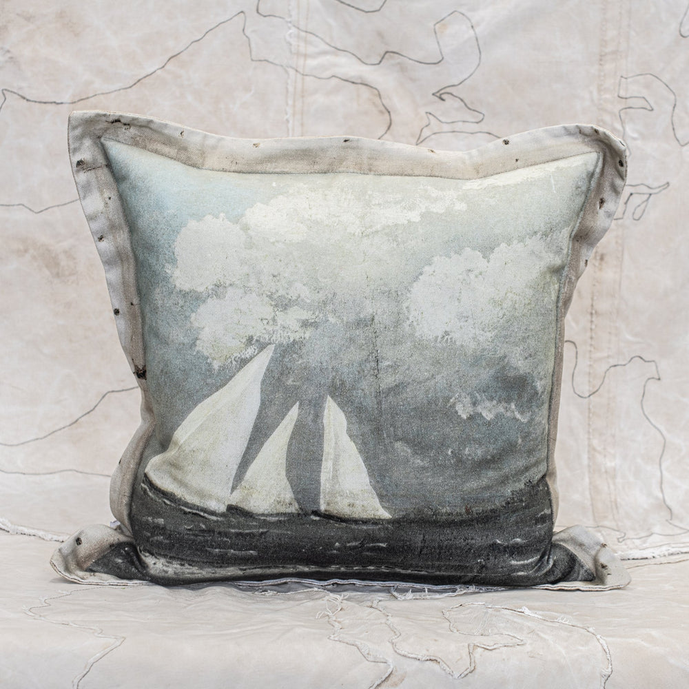 Swarm Canvas Cushion Cover | White Sail | 55 x 55cm - Suzie Anderson Home