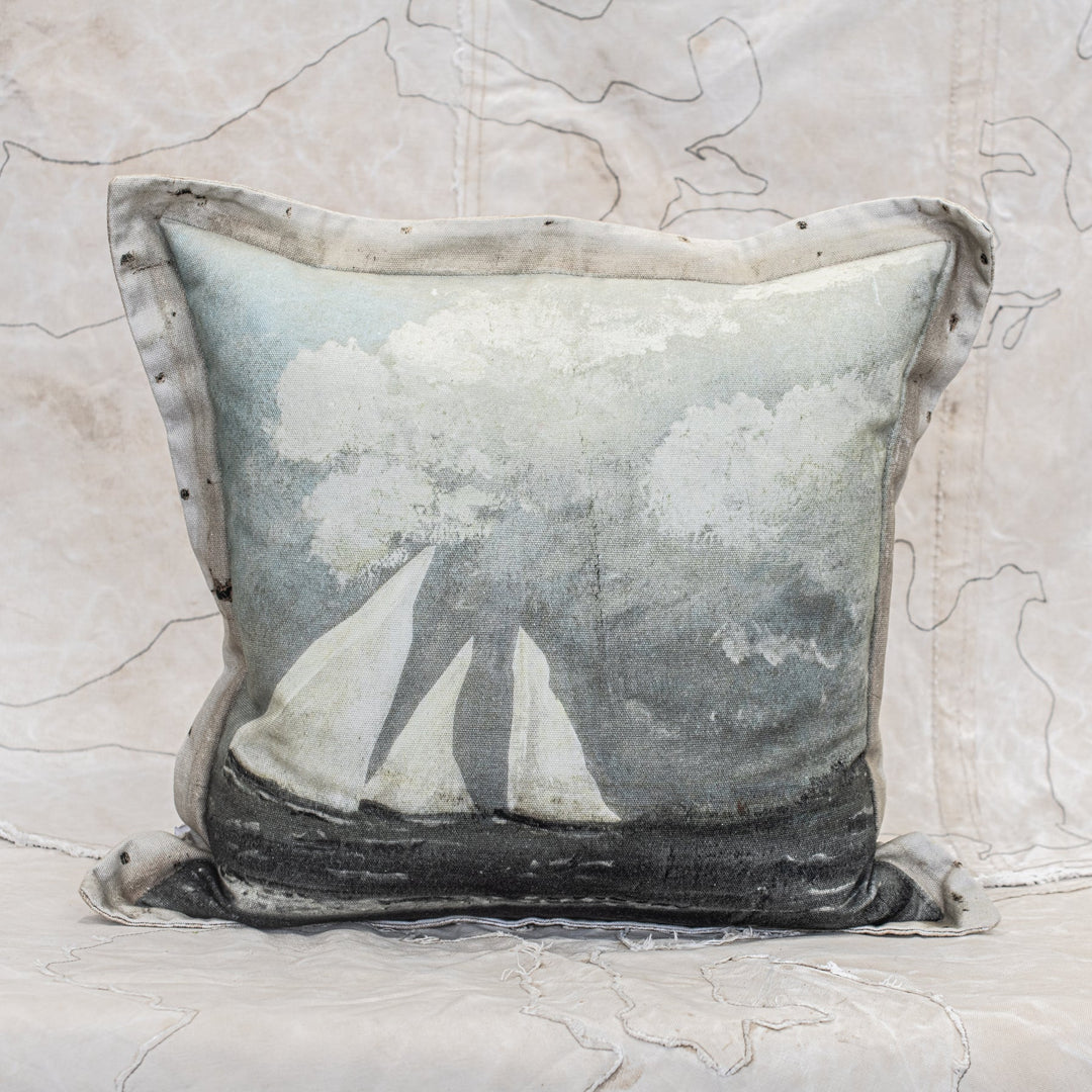 Swarm Canvas Cushion Cover | White Sail | 55 x 55cm - Suzie Anderson Home