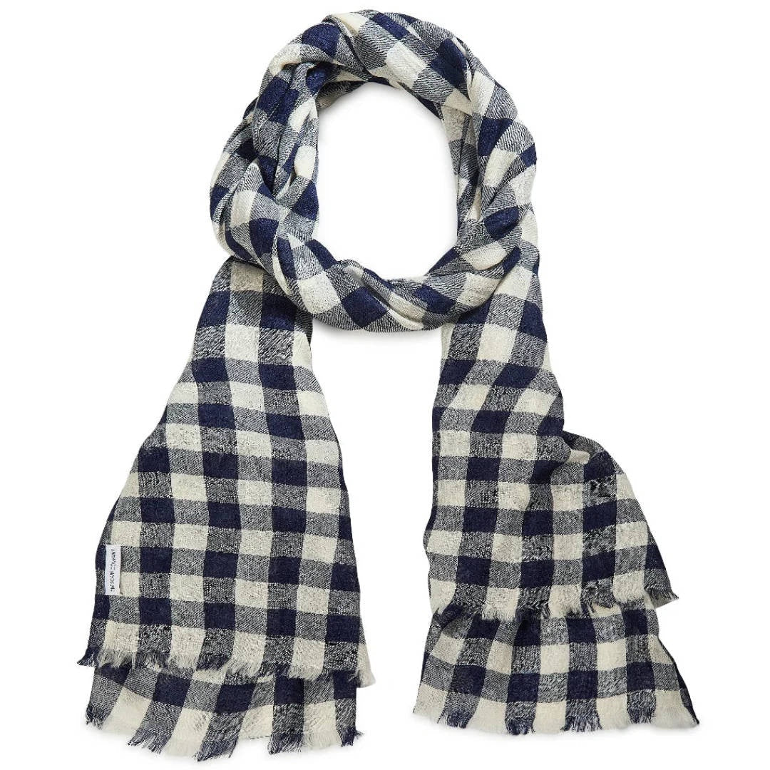 Sylvie Merino Wool Scarf – Navy | 70 x 180 cm - Suzie Anderson Home
