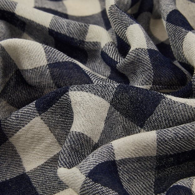Sylvie Merino Wool Scarf – Navy | 70 x 180 cm - Suzie Anderson Home