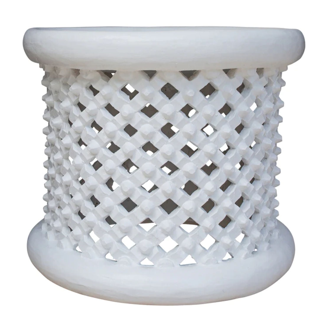 Bamileke Table | White | approx W40cm