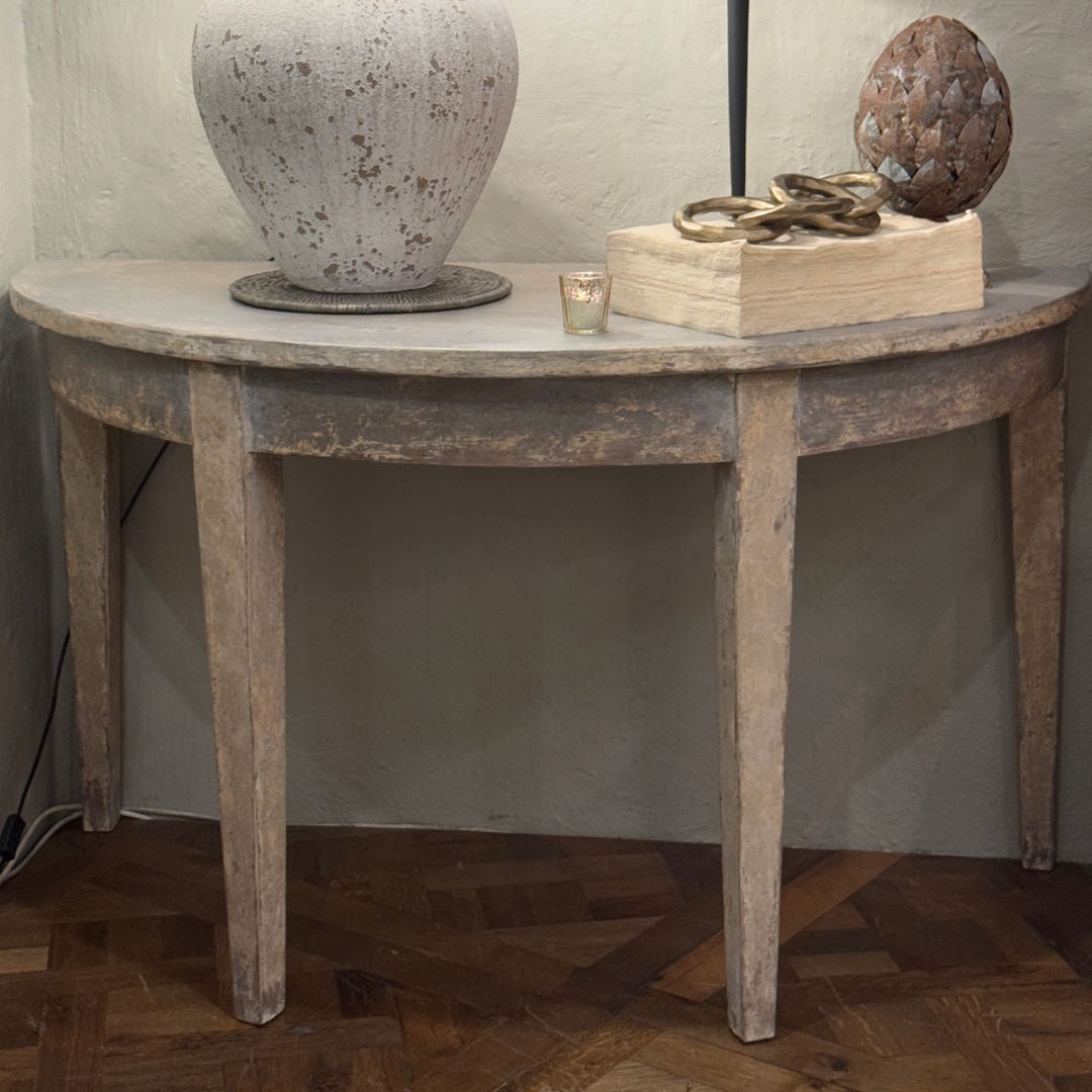 Demi lune Table | Italian | Circa 1900 | 137 L x 67 D x 80Hcm