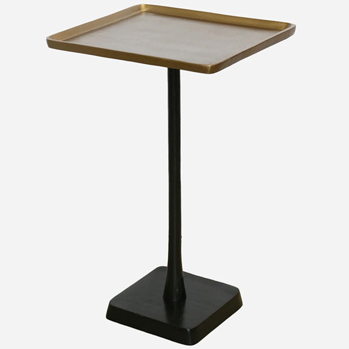 Kesha Square Pedestal Table | Brass Antique | W34.5 x H56cm