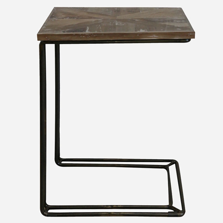 Cove L-Shape Sofa Table | Reclaimed Timber Top