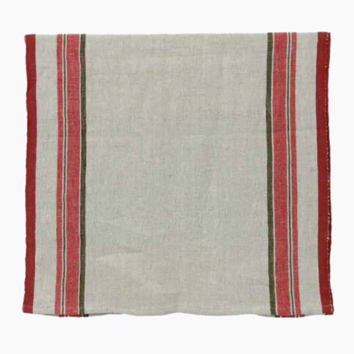 Red Selvedge Stripe Linen Table Runner | 50x180cm