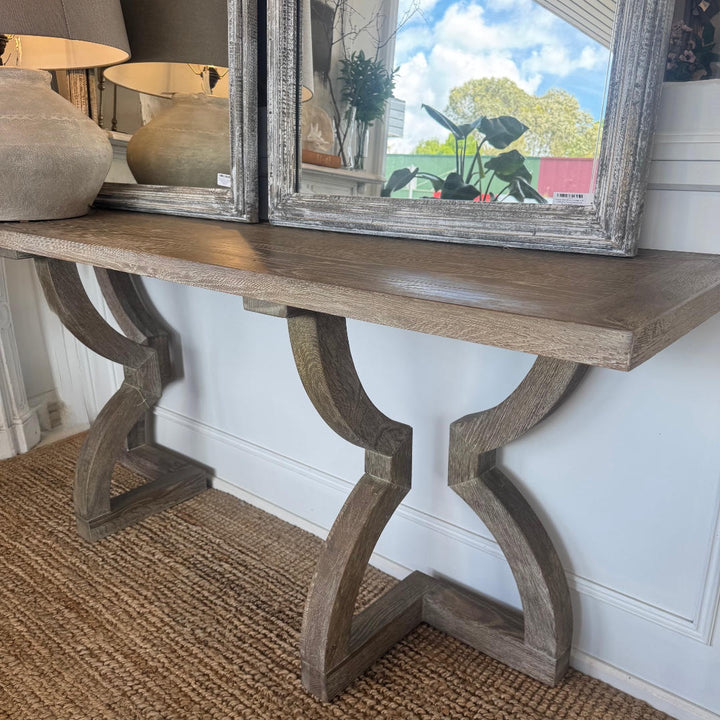 ESTATE Classic Contemporary Grey Oak Timber Console