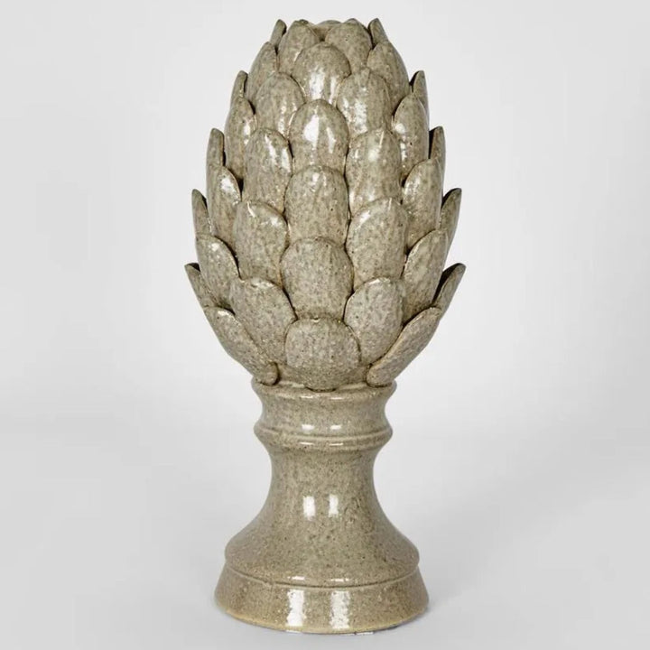 Tall White Artichoke | Ceramic Brown | H32cm
