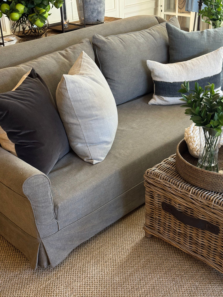 Flamant Belgium | Bari Slipcovered Sofa with Two Cushions | 245cm