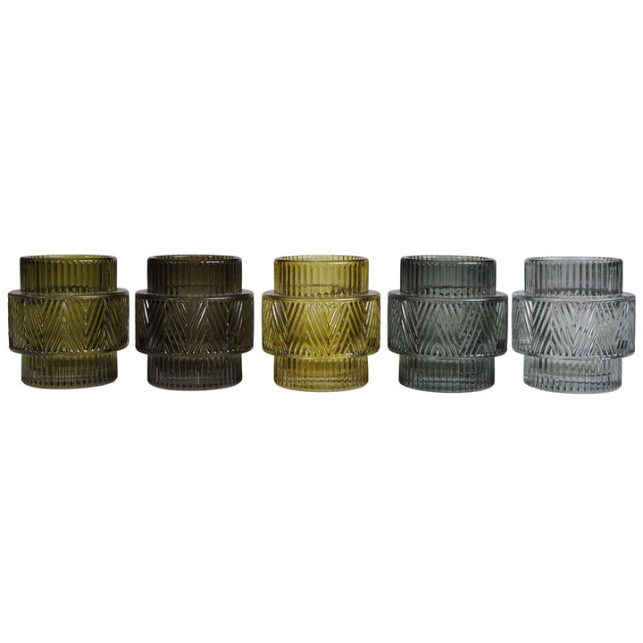 Lune Treasure Glass Votives | Set of 5