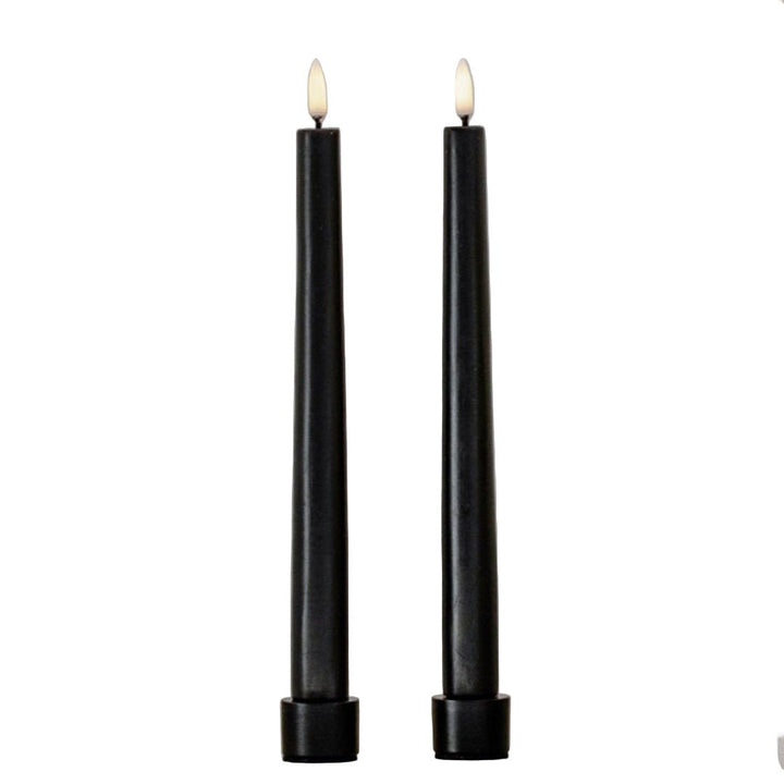 Textured Black | Flameless Taper Candles | Remote Controllable | PAIR - Suzie Anderson Home