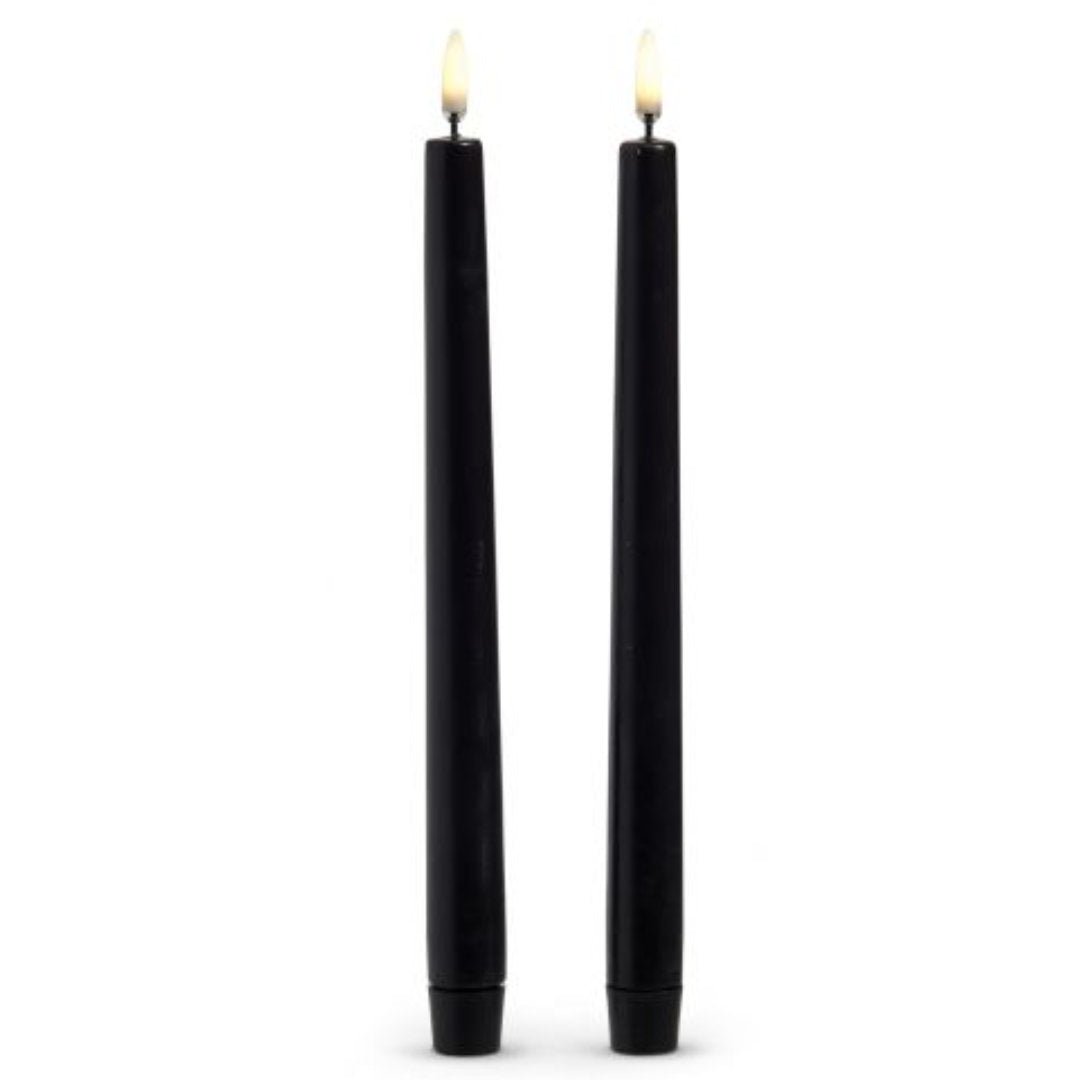 Textured Black | Flameless Taper Candles | Remote Controllable | PAIR - Suzie Anderson Home