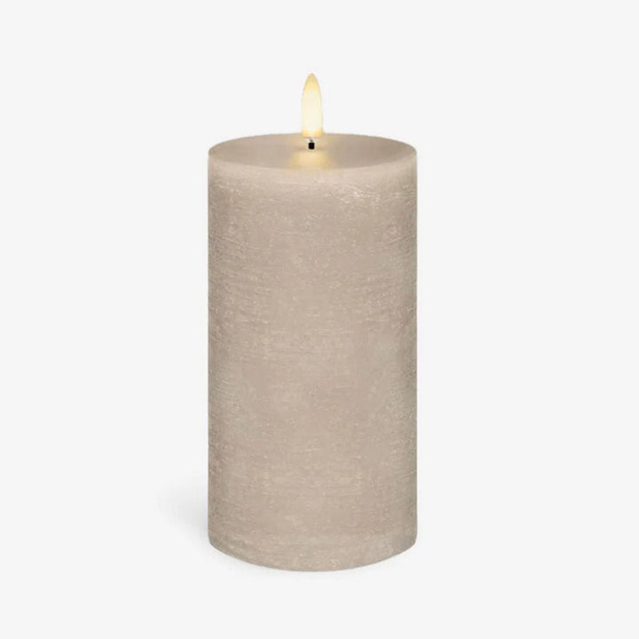 Textured Sandstone Flameless Pillar Candles | Remote Controllable *NC - Suzie Anderson Home