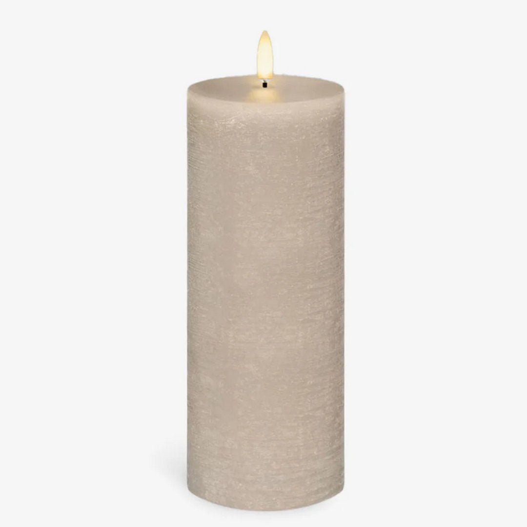 Textured Sandstone Flameless Pillar Candles | Remote Controllable *NC - Suzie Anderson Home