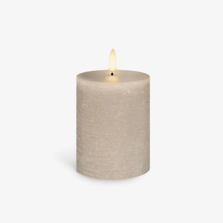Textured Sandstone Flameless Pillar Candles | Remote Controllable *NC - Suzie Anderson Home