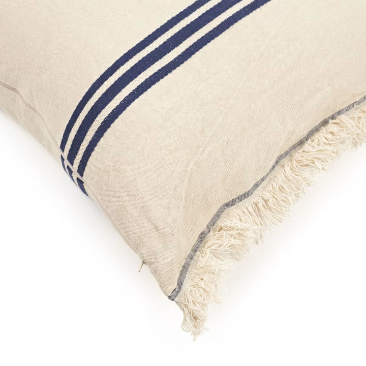 The Indigo Stripe Linen Cushion Cover | Libeco | 63x63cm