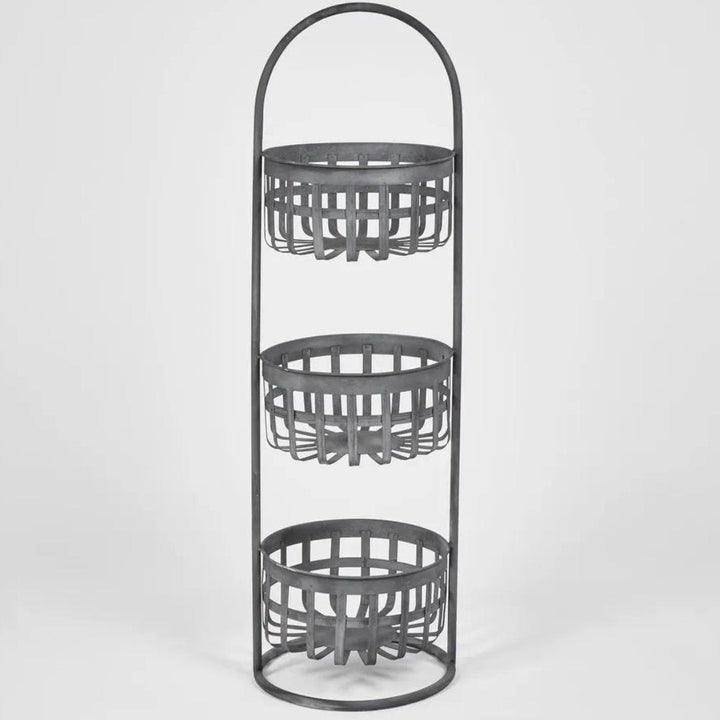 Three Tiered Round Iron Stand | H100cm - Suzie Anderson Home
