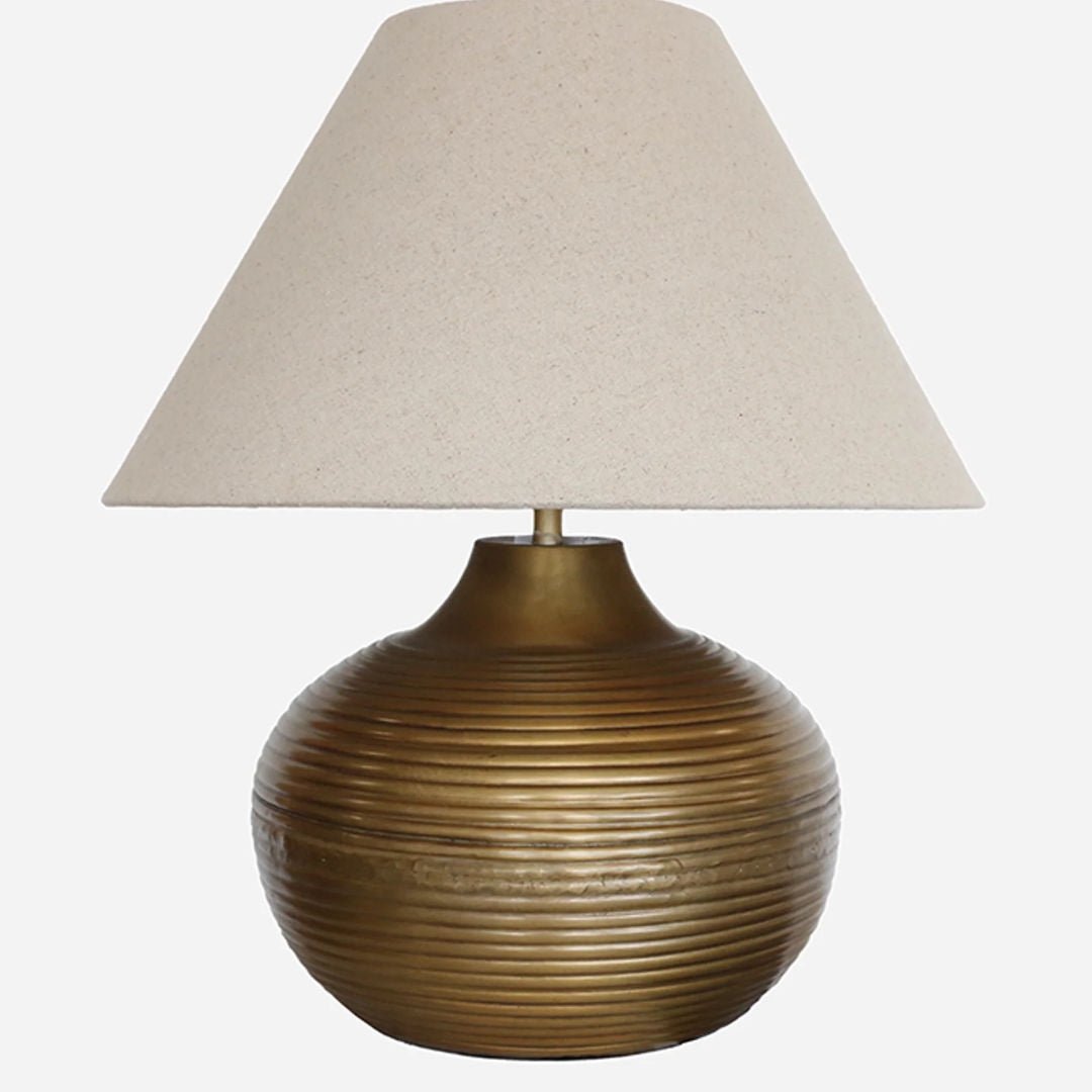 Titan Dark Antique Brass Lamp Base | W31 x H33cm - Suzie Anderson Home