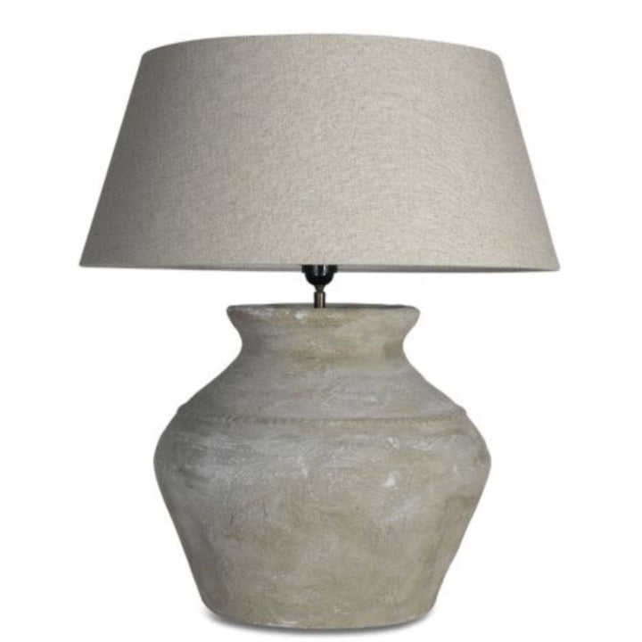 Todino Ceramic Jug Lamp Base | White/Ecru | W44cm x H43cm