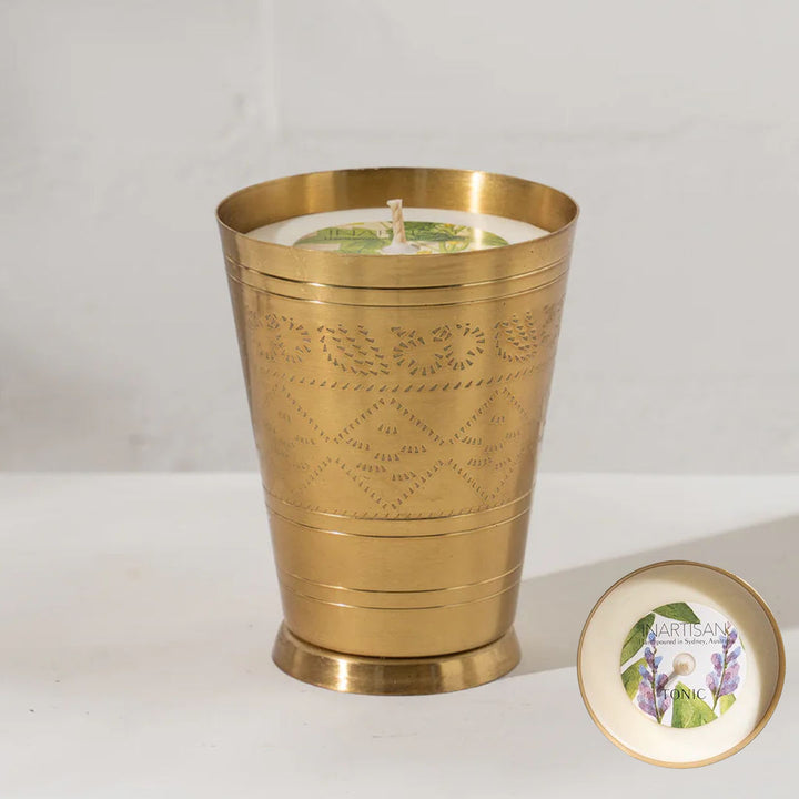 Lassi Brass Cup Handpoured Soy Candle | Tonic (Bowral)