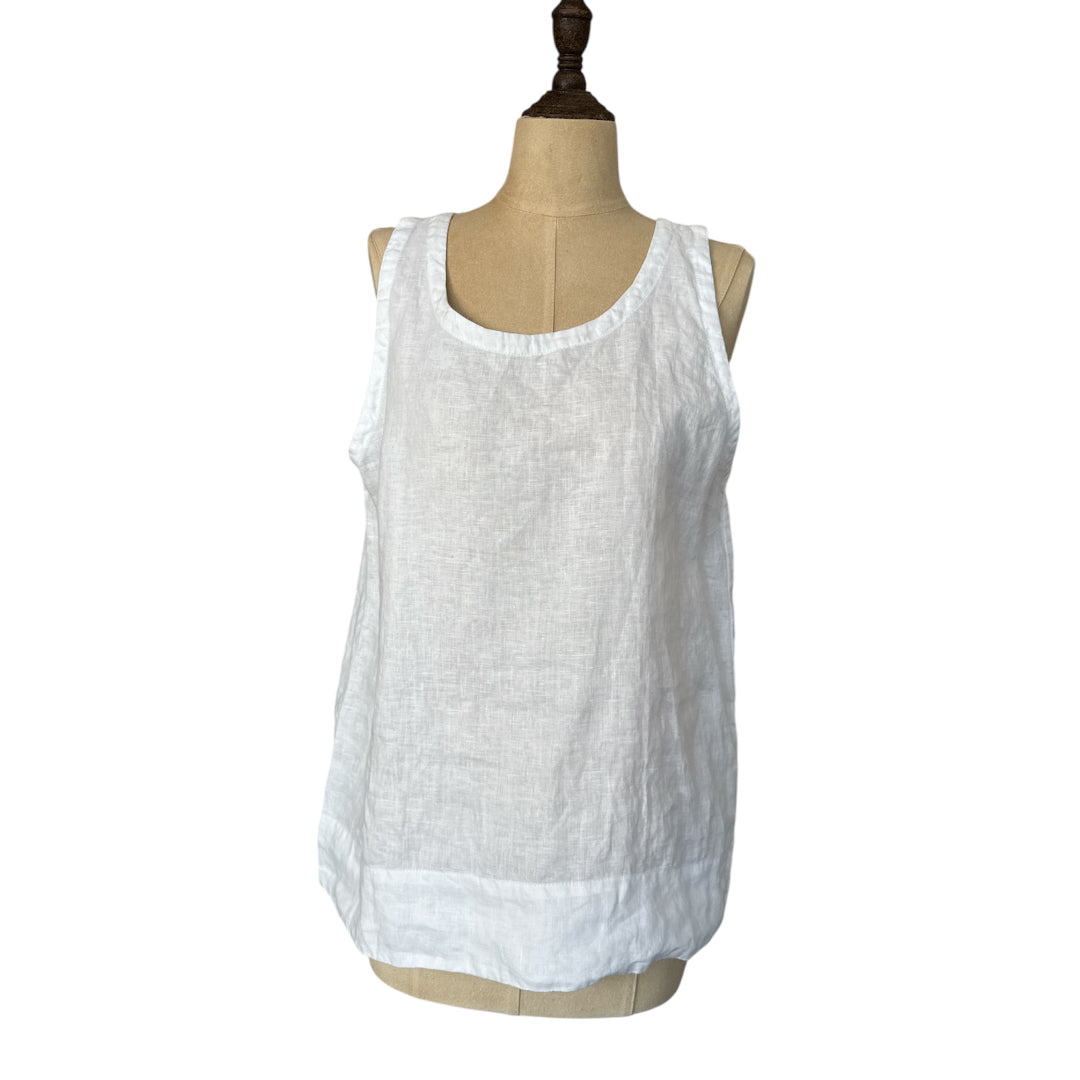 Frockk | Alice Linen Tank | White