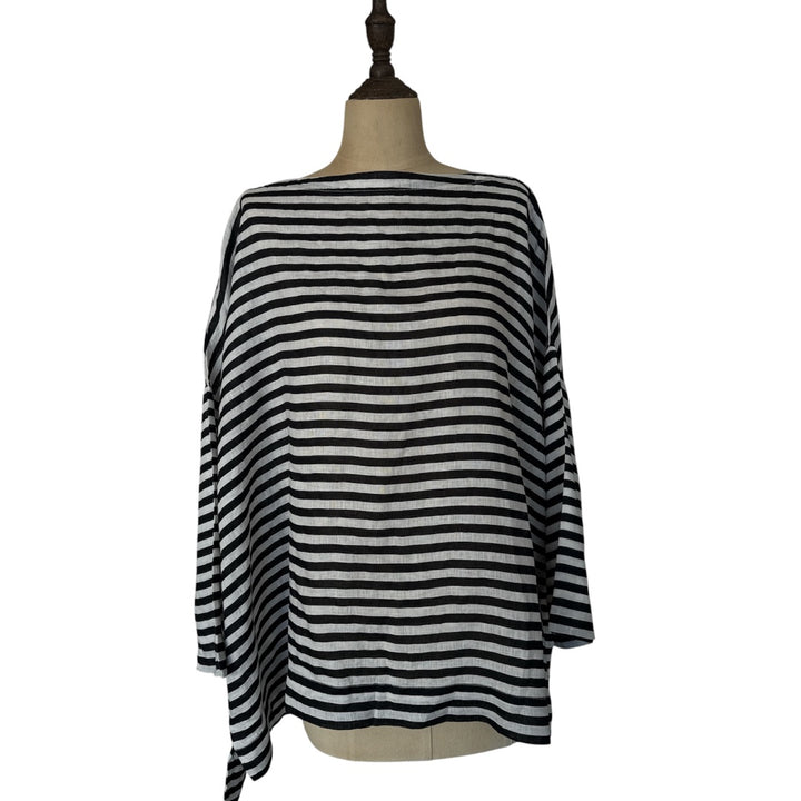 Frockk | Avril Top | Black/White Stripe
