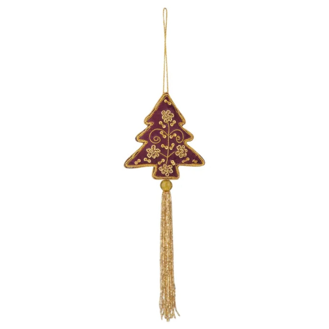 Beaded Tree Hanger with Tassel 24cm