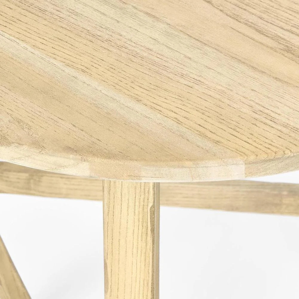 Tri Leg Weathered Oak Side Table | W61 x H63cm - Suzie Anderson Home