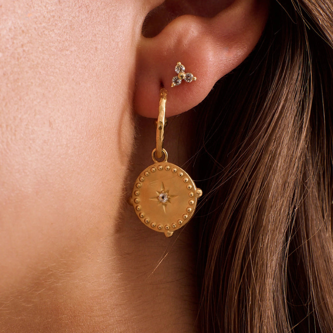 Trinity Stud Earrings | 18K Gold Plate - Suzie Anderson Home
