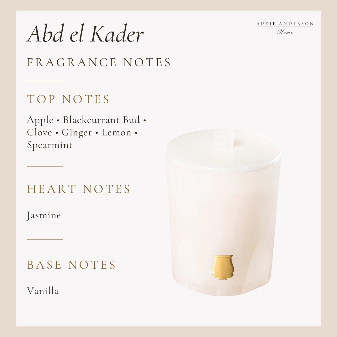 Trudon Alabaster Candle with Lid 270g | Abd el Kader | Moroccan Mint Tea - Suzie Anderson Home