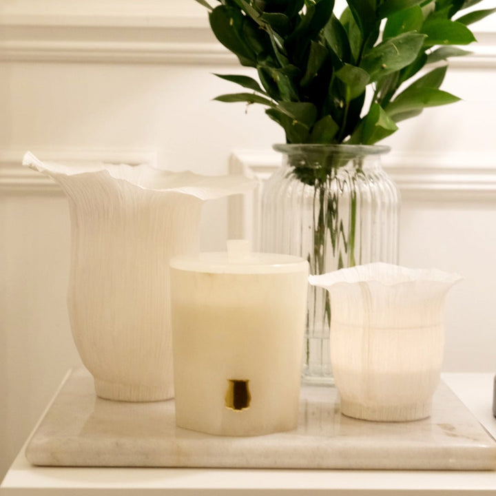 Trudon Alabaster Candle with Lid 270g | Hemera | Coriander and Pink Peppercorn - Suzie Anderson Home