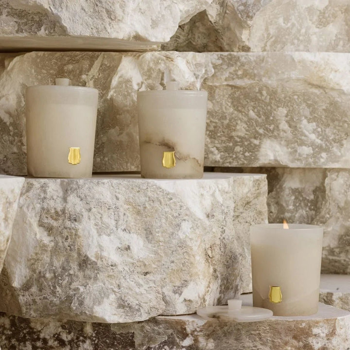 Trudon Alabaster Candle with Lid 270g | Hemera | Coriander and Pink Peppercorn - Suzie Anderson Home
