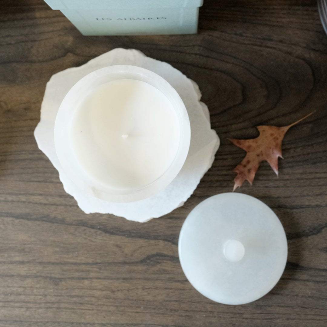 Trudon Alabaster Candle with Lid 270g | Hemera | Coriander and Pink Peppercorn - Suzie Anderson Home