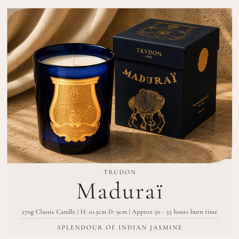 Trudon Belles Matières Maduraï Classic Candle | 270g | Splendour of Indian jasmine - Suzie Anderson Home