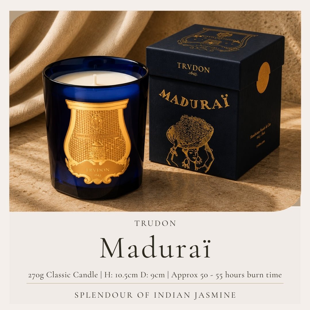 Trudon Belles Matières Maduraï Classic Candle | 270g | Splendour of Indian jasmine - Suzie Anderson Home