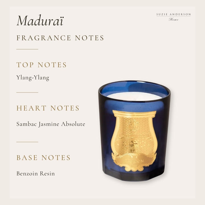 Trudon Belles Matières Maduraï Classic Candle | 270g | Splendour of Indian jasmine - Suzie Anderson Home