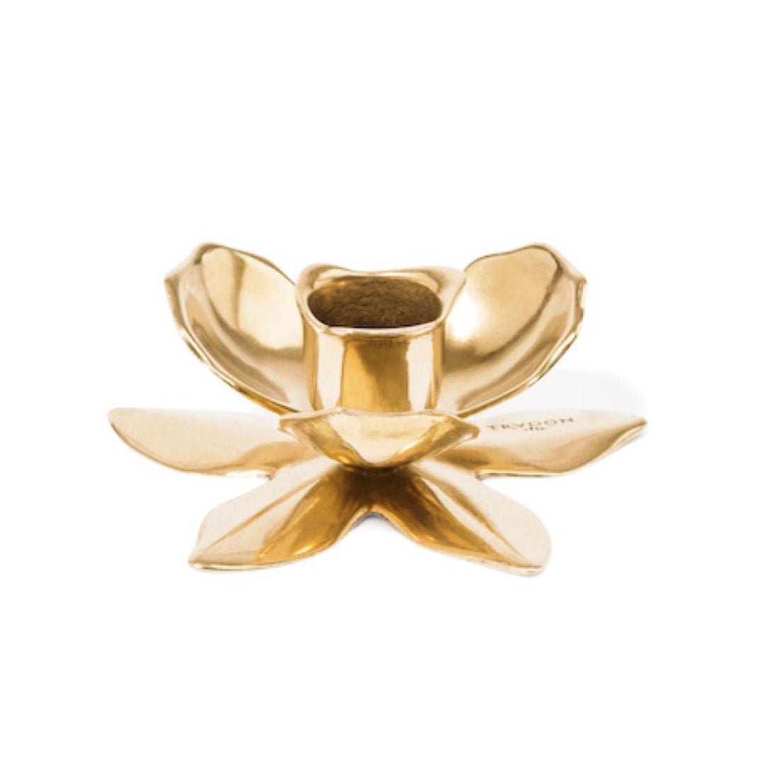Trudon | Brass Flower Candlestick - Suzie Anderson Home