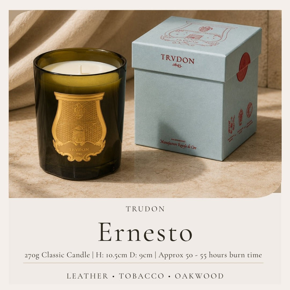 Trudon Ernesto Classic Candle | 270g | Leather and Tobacco - Suzie Anderson Home