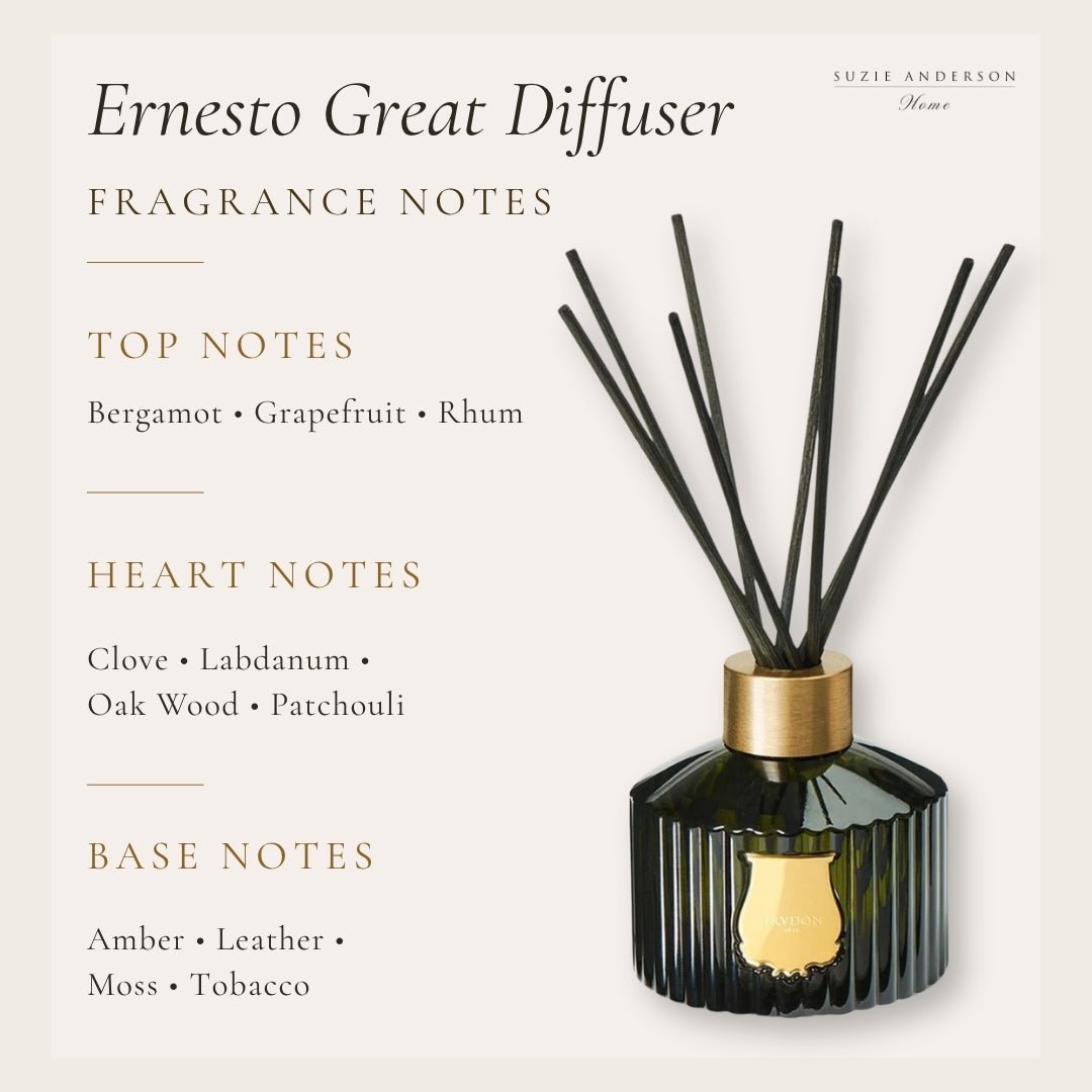 Trudon | Great Diffuser 1000ml | Ernesto | Leather and Tobacco - Suzie Anderson Home