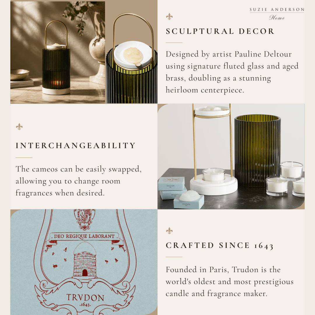 Trudon La Promeneuse Coffret | H: 29cm x D: 10.5cm | Includes 4 scented cameos &amp; 4 night lights - Suzie Anderson Home