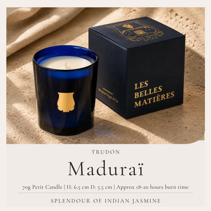 Trudon Petite Candle | Belles Matières Madurai 70g | Splendour of Indian jasmine - Suzie Anderson Home