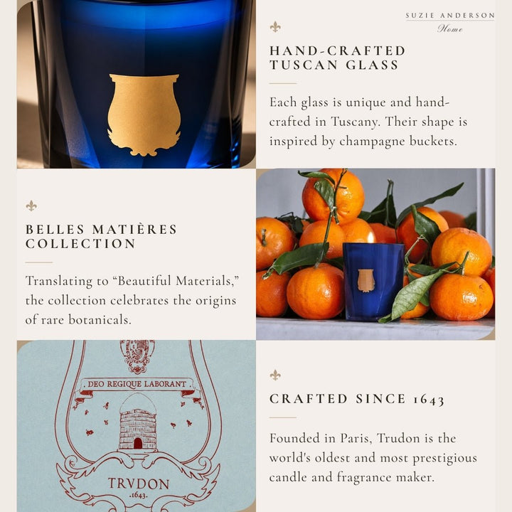 Trudon Petite Candle | Belles Matières Reggio 70g | Hint of citrus from Calabria - Suzie Anderson Home