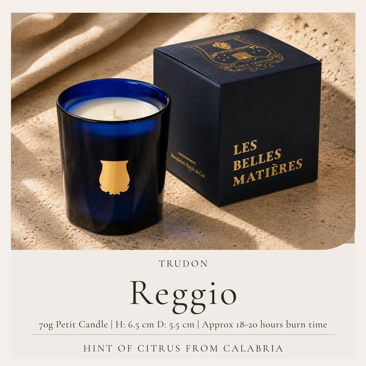 Trudon Petite Candle | Belles Matières Reggio 70g | Hint of citrus from Calabria - Suzie Anderson Home
