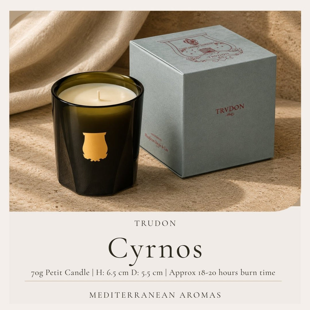 Trudon Petite Candle | Cyrnos 70g | Mediterranean aromas - Suzie Anderson Home