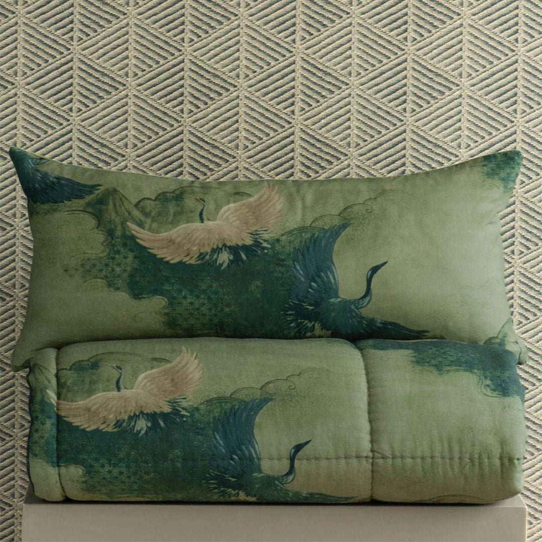 Tsuru Lumbar Cushion & Insert | 40 x 90cm | Spruce - Suzie Anderson Home